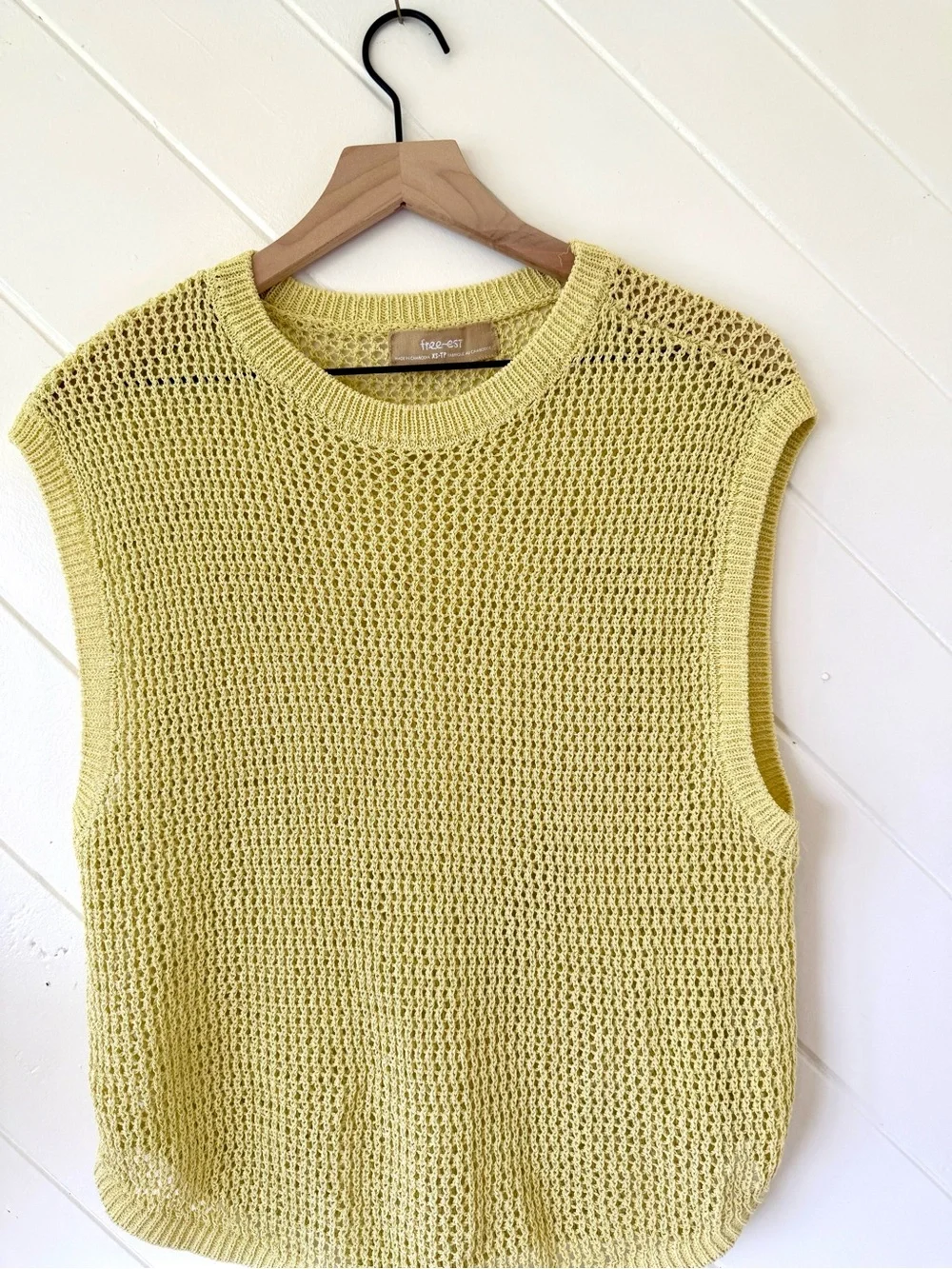 Free People Connor Muscle Tee open weave top